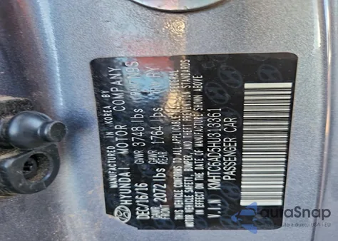 2017 Hyundai Veloster z USA, uszkodzony, nr VIN KMHTC6AD5HU313361